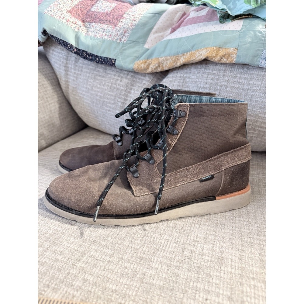Vans OTW Collection Brown Suede Hi-Top Breton Boot Vibram Mens Size 12